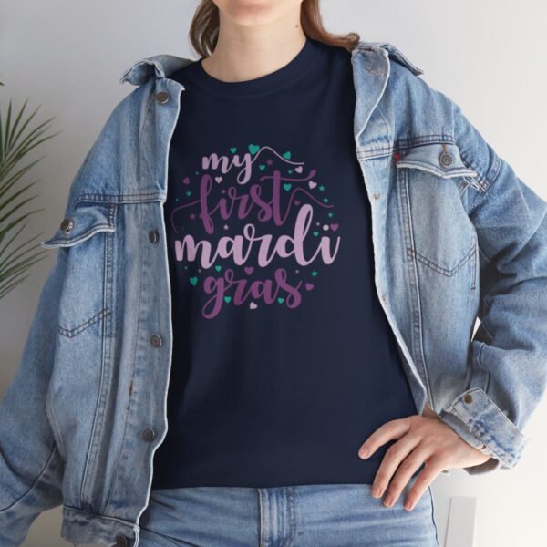 My First Mardi Gras Unisex Heavy Cotton Tee - Image 105