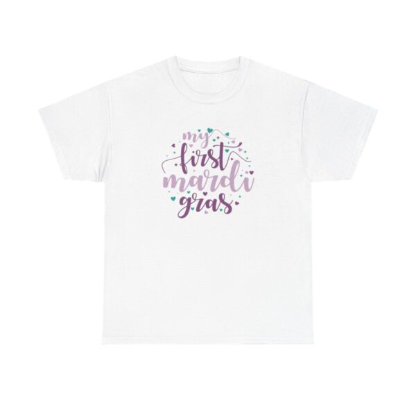 My First Mardi Gras Unisex Heavy Cotton Tee - Image 2