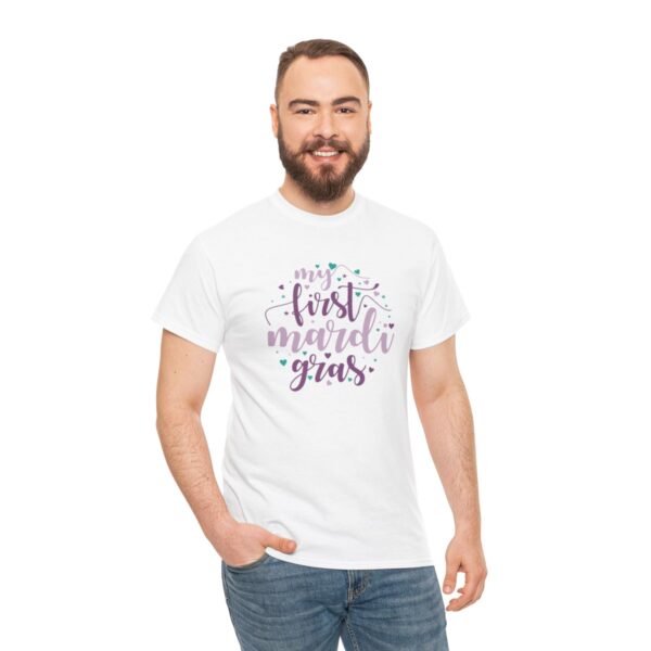 My First Mardi Gras Unisex Heavy Cotton Tee - Image 14