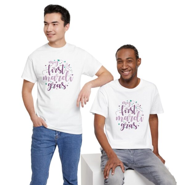 My First Mardi Gras Unisex Heavy Cotton Tee - Image 26