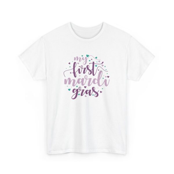 My First Mardi Gras Unisex Heavy Cotton Tee - Image 4