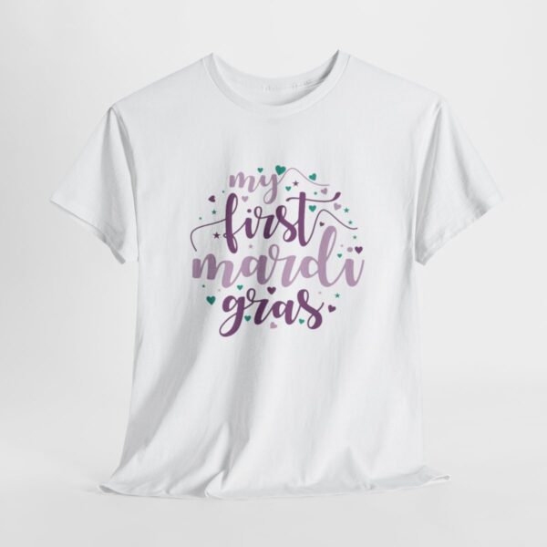 My First Mardi Gras Unisex Heavy Cotton Tee - Image 7