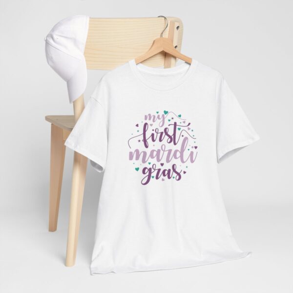 My First Mardi Gras Unisex Heavy Cotton Tee - Image 9